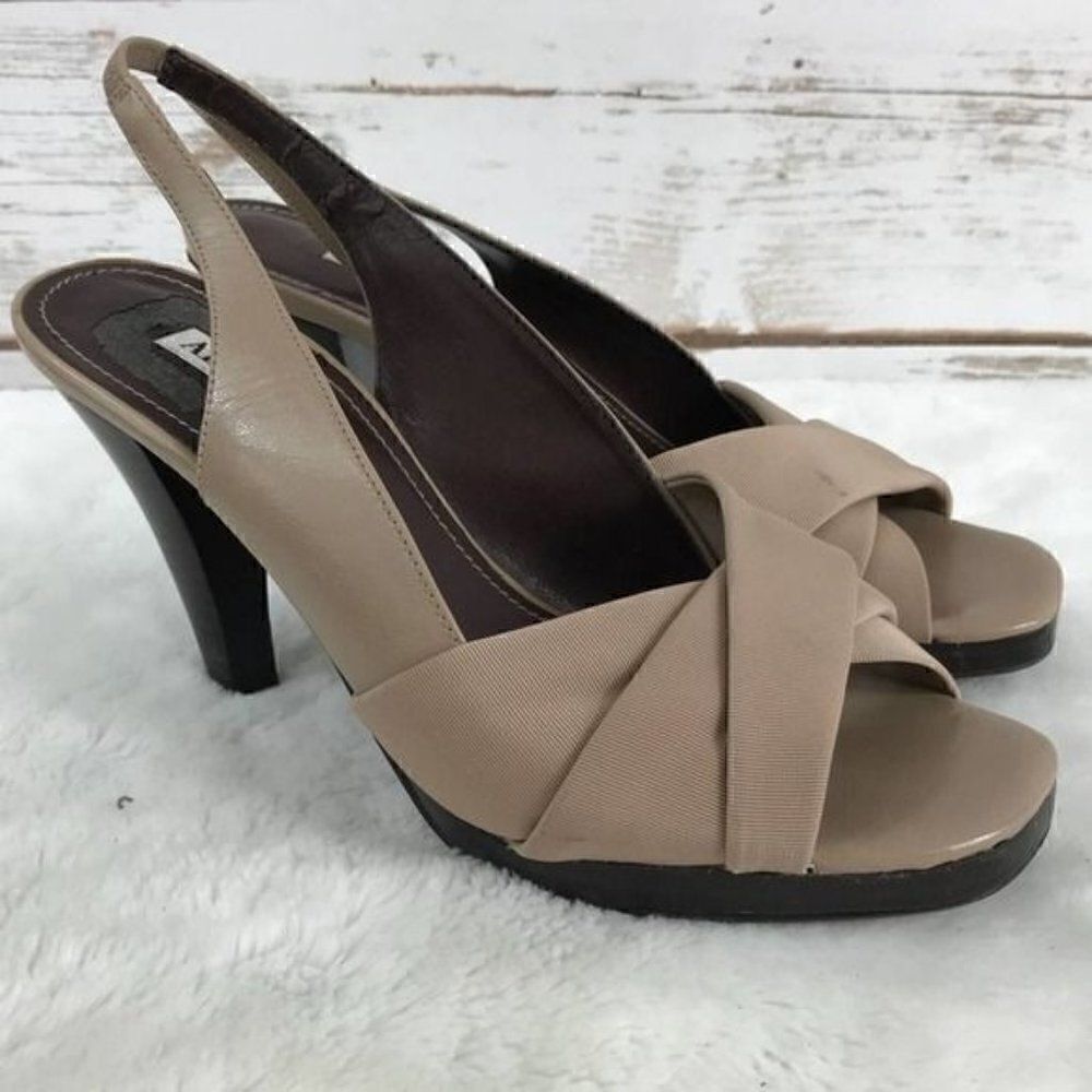 Alfani Slip On Heels with Elastic Band Size 7.5